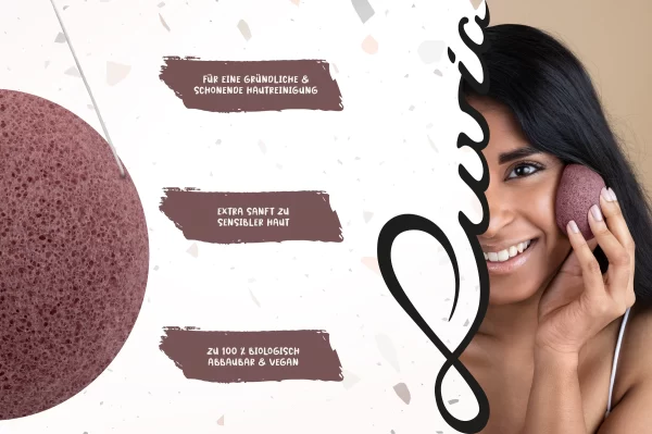 Luvia Cosmetics Konjac Schwamm – Set Red Clay 6