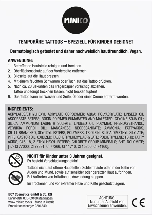 MINICO Temporäre Tattoos SET 02 6