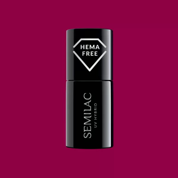 436 UV Nagellack Hybrid Semilac Powerful Burgundy 3